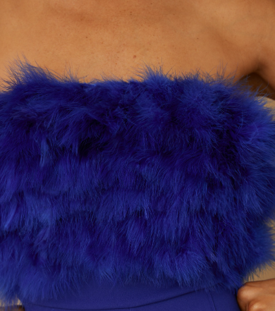 Feather Embellished Pant Set (Royal Blue) (B'Luxe Clothing Boutique Favorite!)