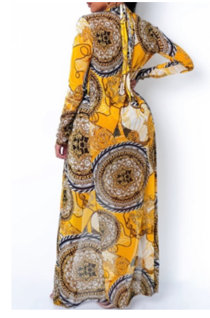 "Opulence" - Two-Piece Monokini Swimsuit With Matching Floor Length Sheer Cover