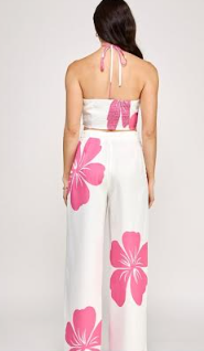 "The Vacay Set" - Floral Print Pant Set