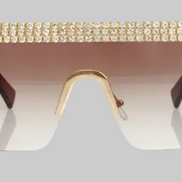 Lunettes de soleil à monture carrée ornée de strass (4 couleurs disponibles !) (Coup de cœur de la boutique B'Luxe Clothing !)