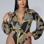 Ensemble pattes d'éléphant à imprimés multiples