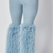 Faux Fur Embellished Jeans