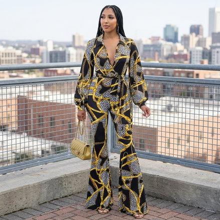 Multi-Print Bell Bottom Set