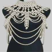 Pearl Embellished Body Chain