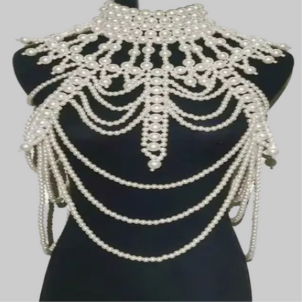 Pearl Embellished Body Chain