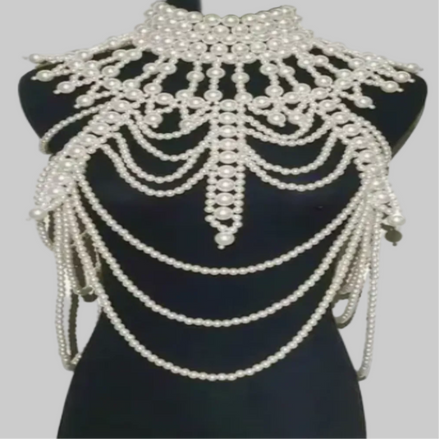 Pearl Embellished Body Chain