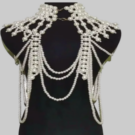Pearl Embellished Body Chain