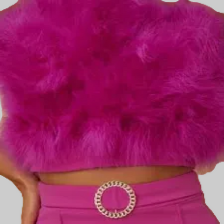 The Feather Luxe Collection - Feather Embellished Pant Set (Hot Pink)