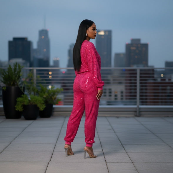Sparkle - Sequin Embellished Jogger Set
