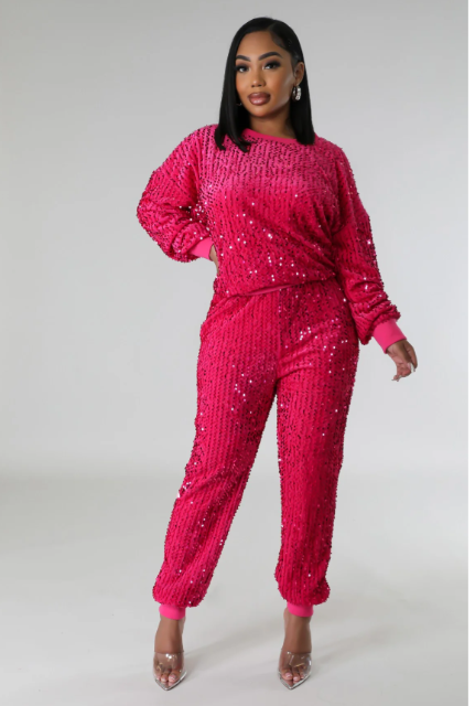 Sparkle - Sequin Embellished Jogger Set
