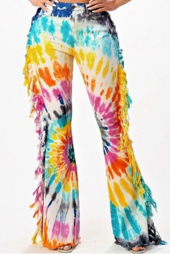 The "Dazzling Denim" Collection - Rainbow Fringe Denim Jeans (B'Luxe Clothing Boutique Favorite!)