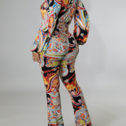 Combinaison pantalon à taille haute et imprimé cachemire (ceinture transparente à boucle dorée incluse) (Coup de cœur de la boutique B'Luxe Clothing !)