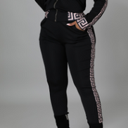 Collection « Géométrique Luxe » - Ensemble de jogging à bordures géométriques