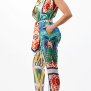 Combinaison-pantalon à imprimé tropical ceinturée « Somewhere In Paradise »
