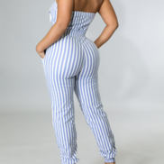 Mono de rayas sin tirantes