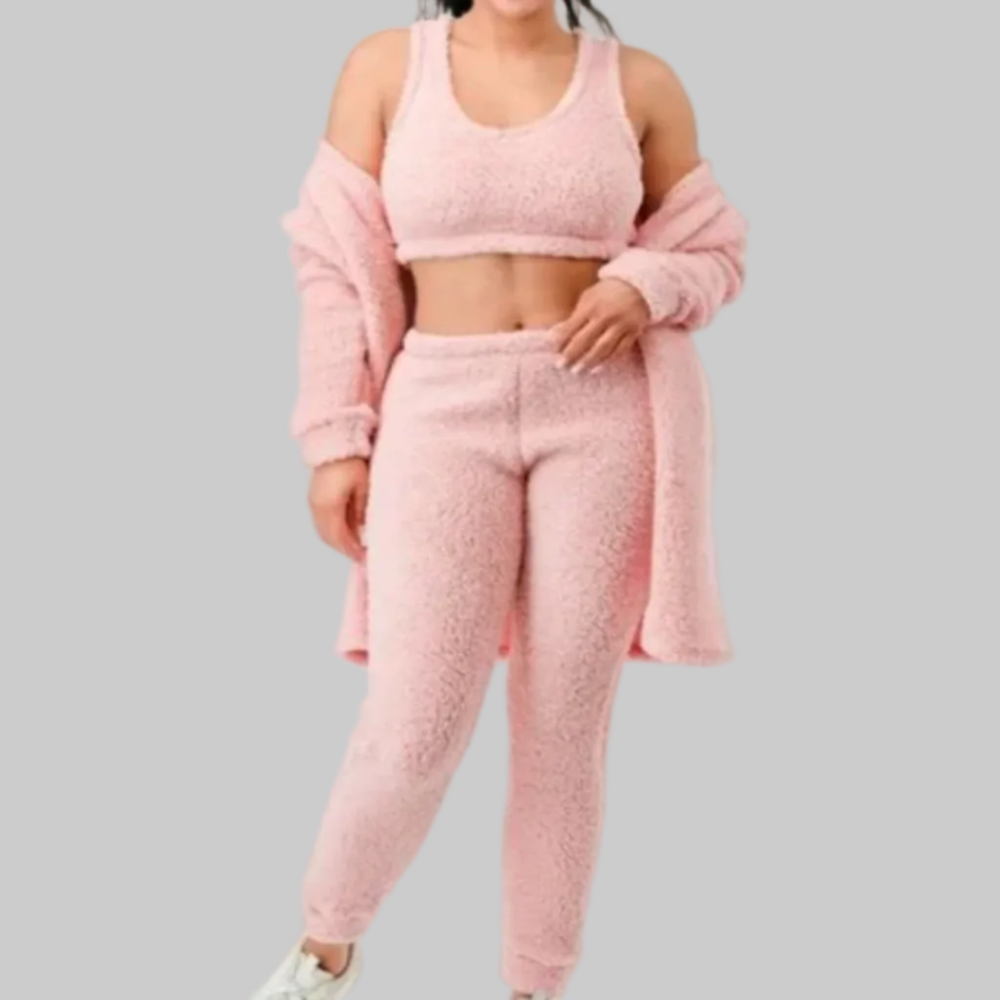 Ensemble de loisirs trois pièces en polaire douce et moelleuse