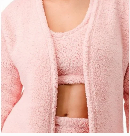 Three Piece Teddy Fleece Leisure Set