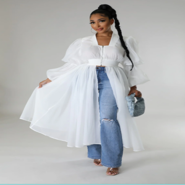 Tulle Embellished Top