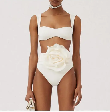 "In Bloom" - Flower Embellished Bikini