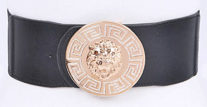 Lioness - Oversized Rhinestone Embellished Medallion Belt (3 Colors Available)