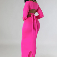 Waiting For Spring - Off Shoulder Maxi Skirt Set