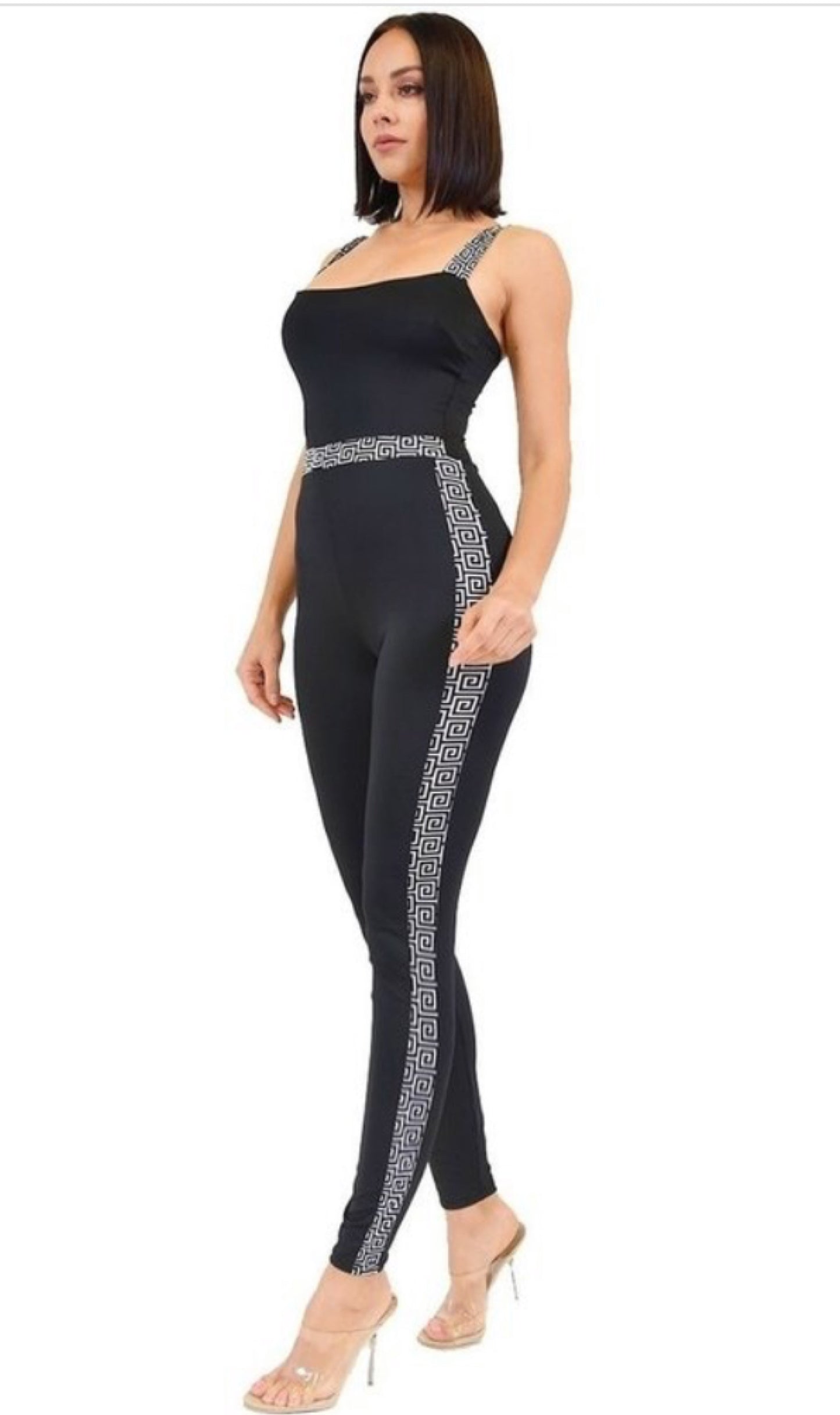 The "Geometric Luxe" Collection - Geometric Trim Jumpsuit