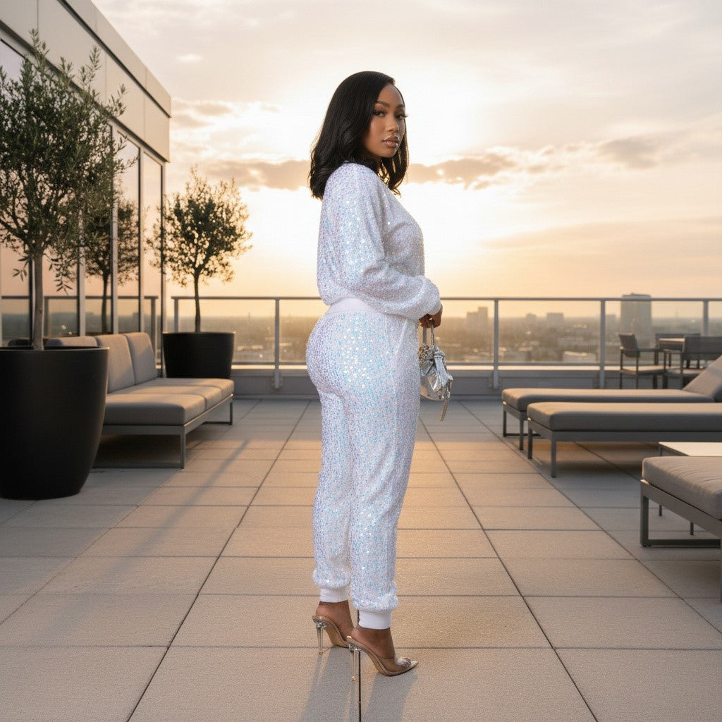 Sparkle - Sequin Embellished Jogger Set